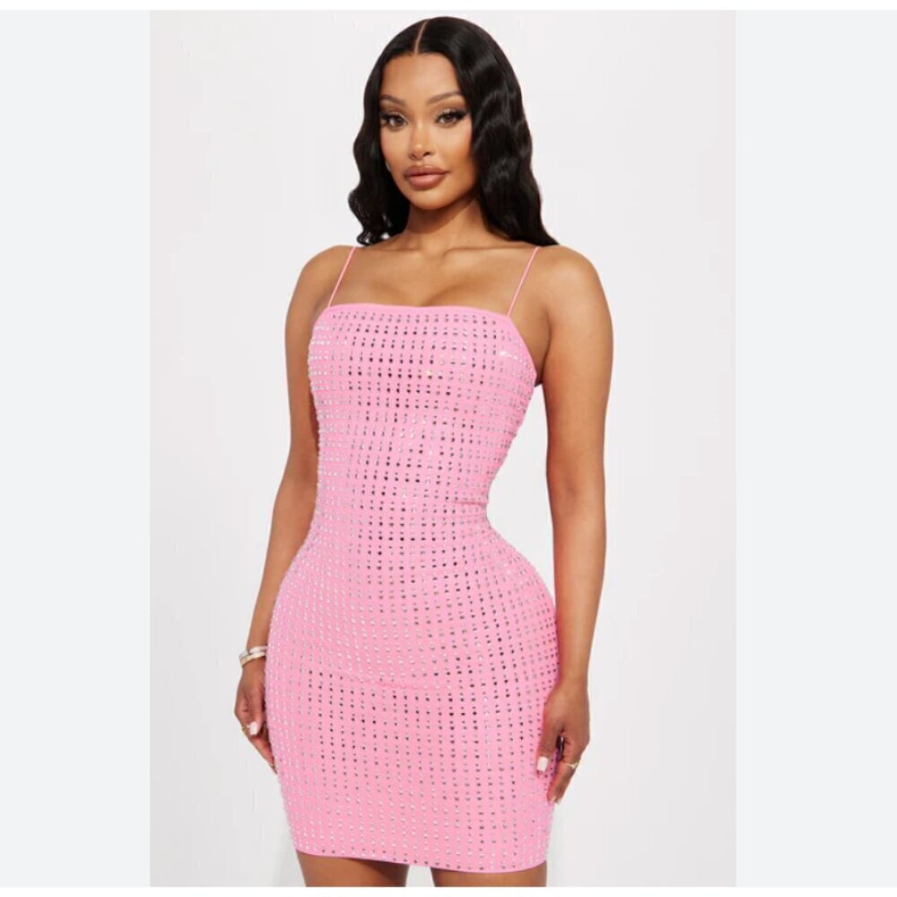 Fashion Nova Katie Embellished Mini Dress